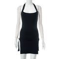 Backless Hollow-out Halter Women's Tight Dress