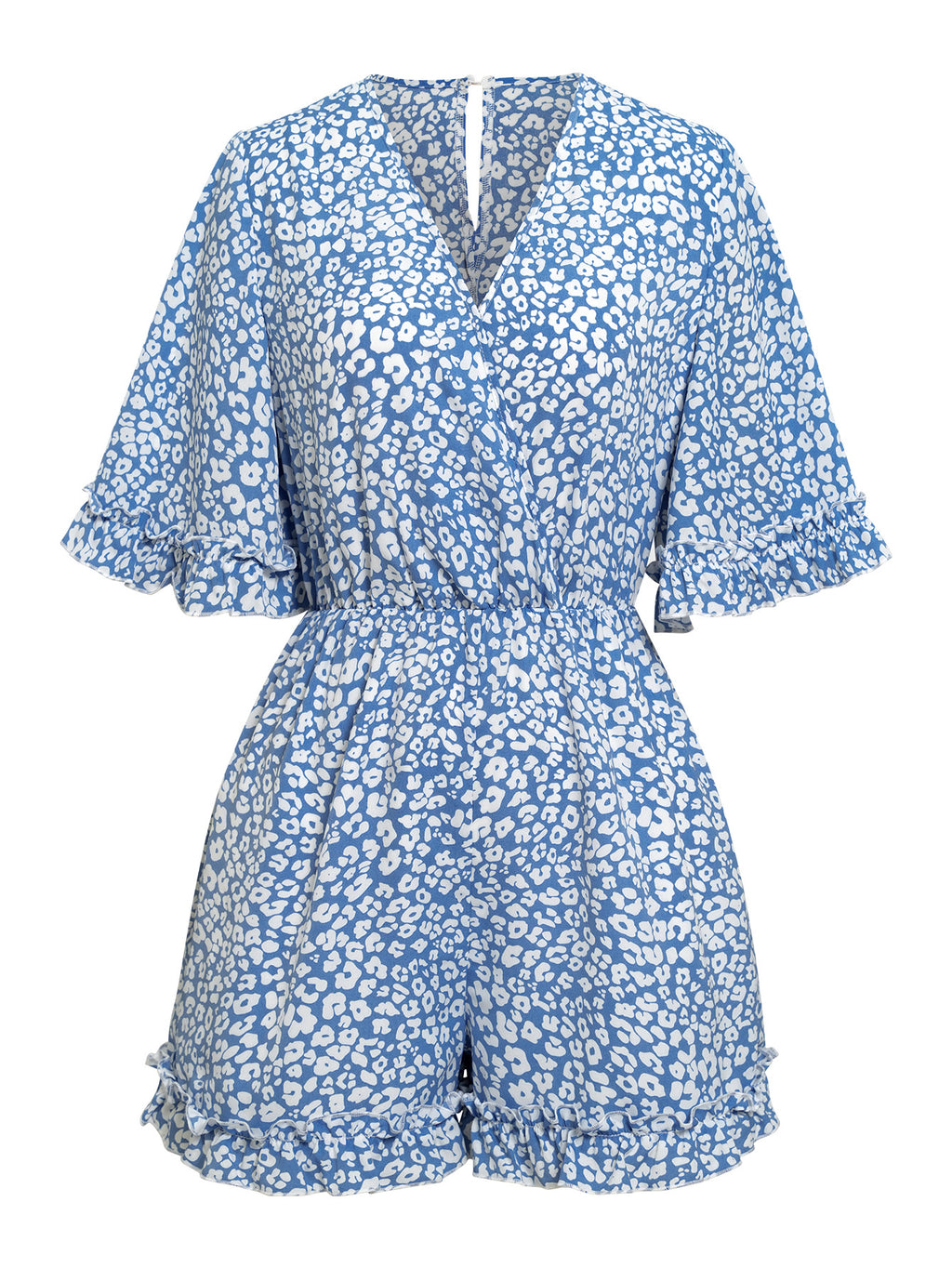 Women's Fashion Printing Short Jumpsuit