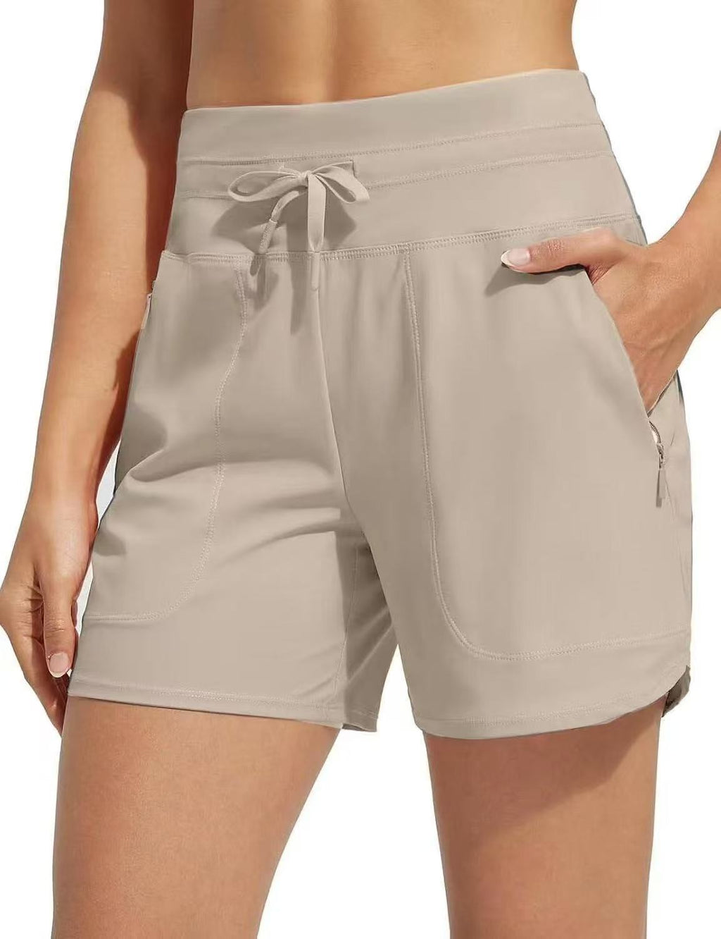 European And American High Waist Yoga Loose Leisure Sports Shorts