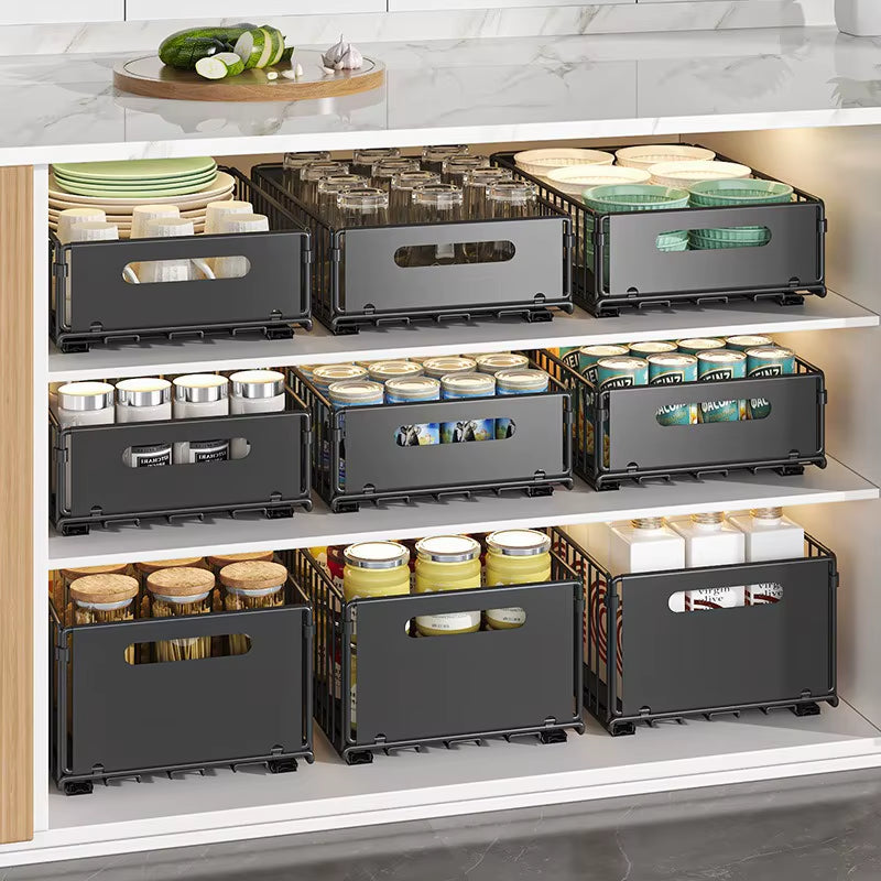 Kitchen Storage Rack Home Seasoning Sorting Rack Bathroom Deep Cabinet Storage Cabinet Internal Basket Pull-Out Storage Box