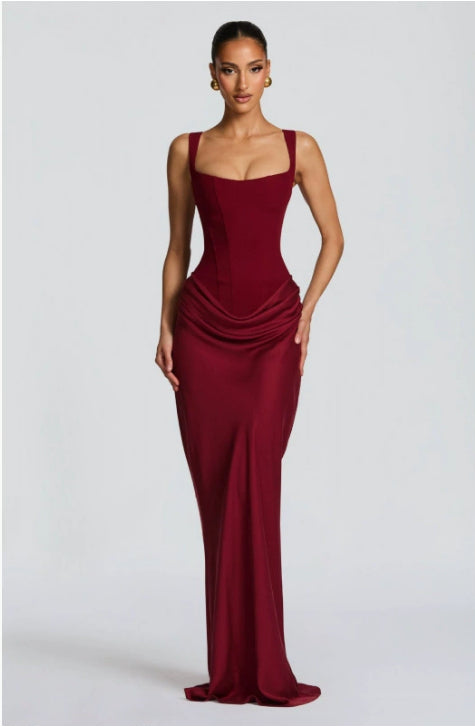 Women's Solid Color Strappy Tie Dress