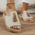 Women's Shoes Sandals Tassel Flat Plus Size